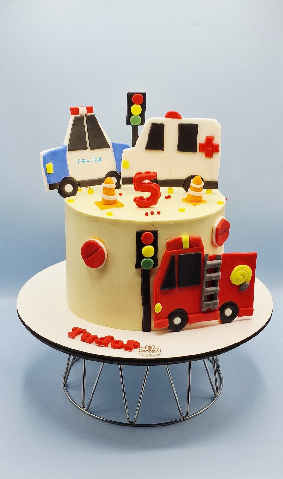 Bespoke custom celebration cake for Boys & Adventures handcrafted by Nicoleta